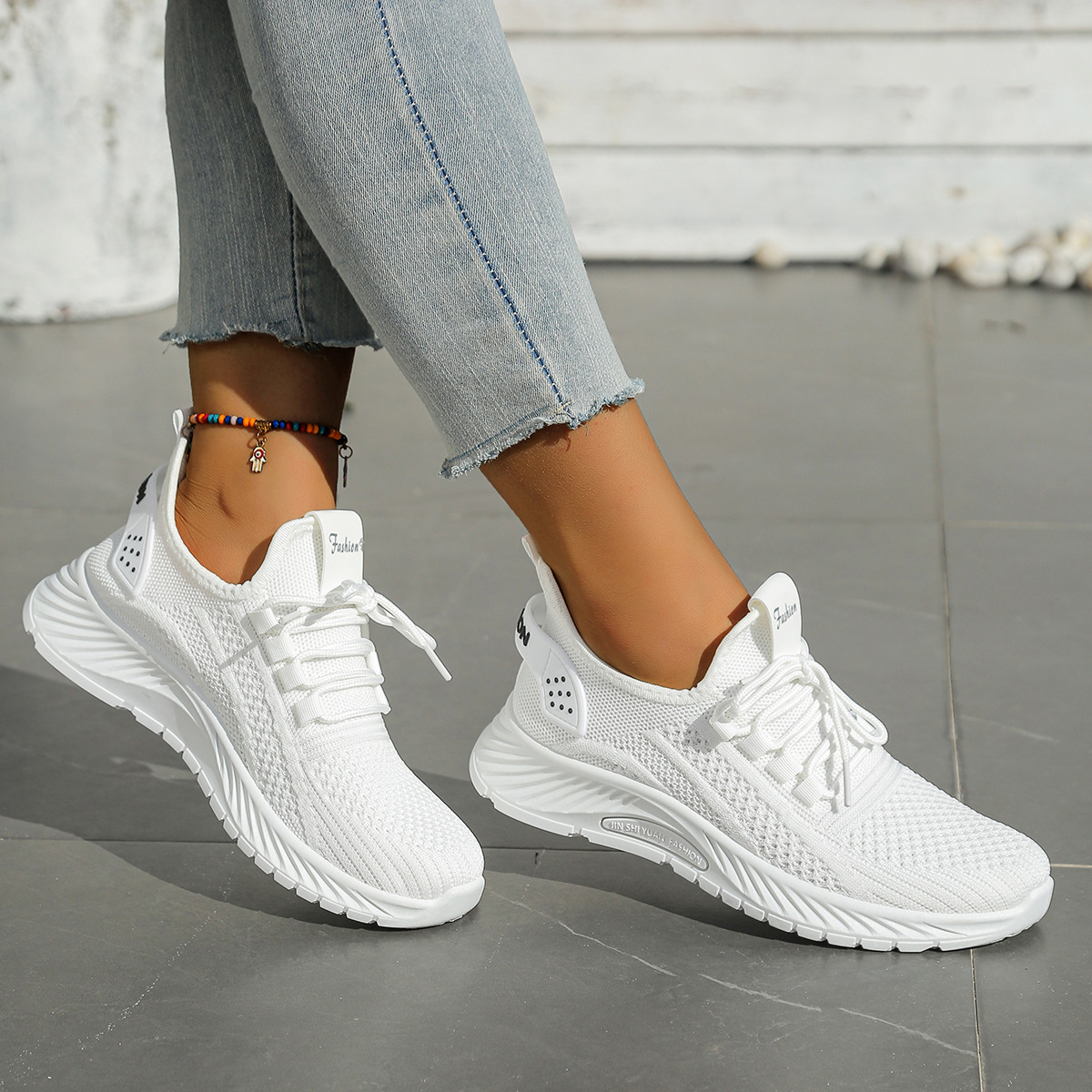 Autumn New Fashionable Casual Sports Single Trendy Flyknit Women S Casual Shoes Shoes Ddmysaturn