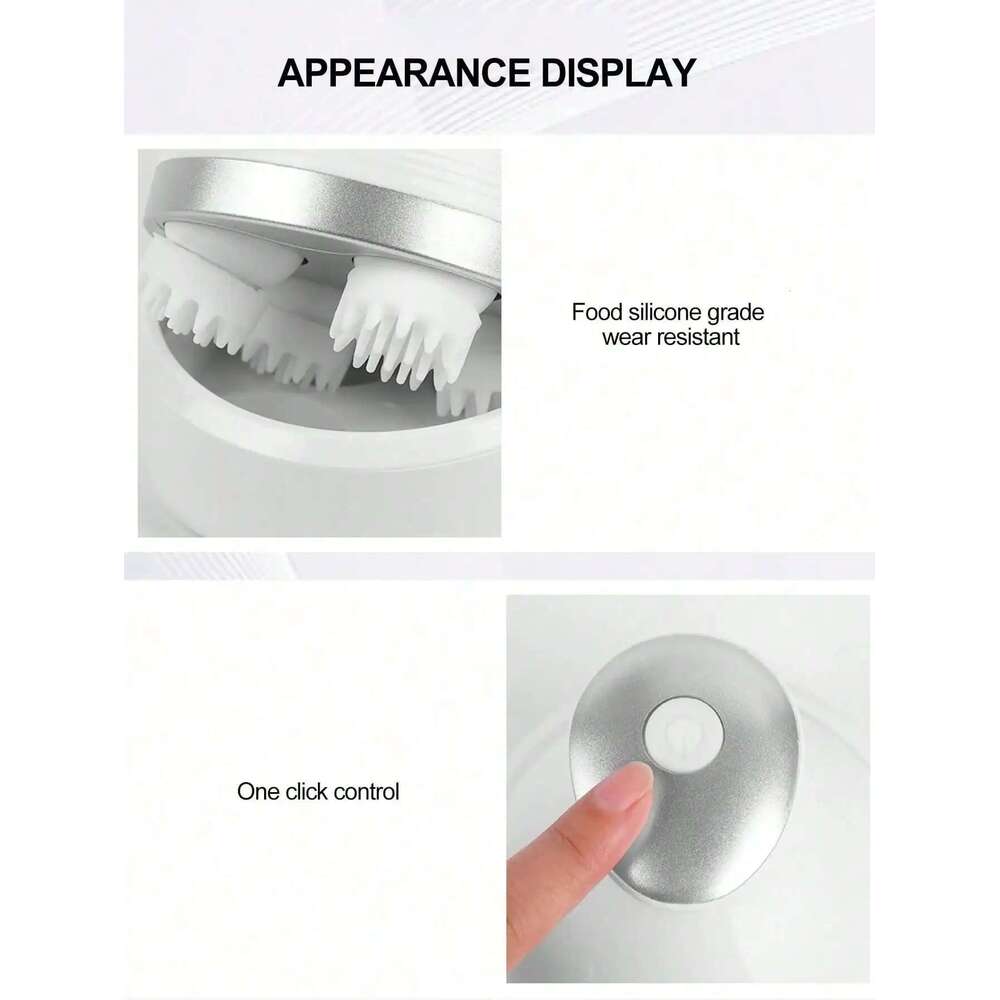 Scratcher For Full Body Massage High Frequency 4 Heads Electric Scalp Stimulator hine Silicone Head Massager