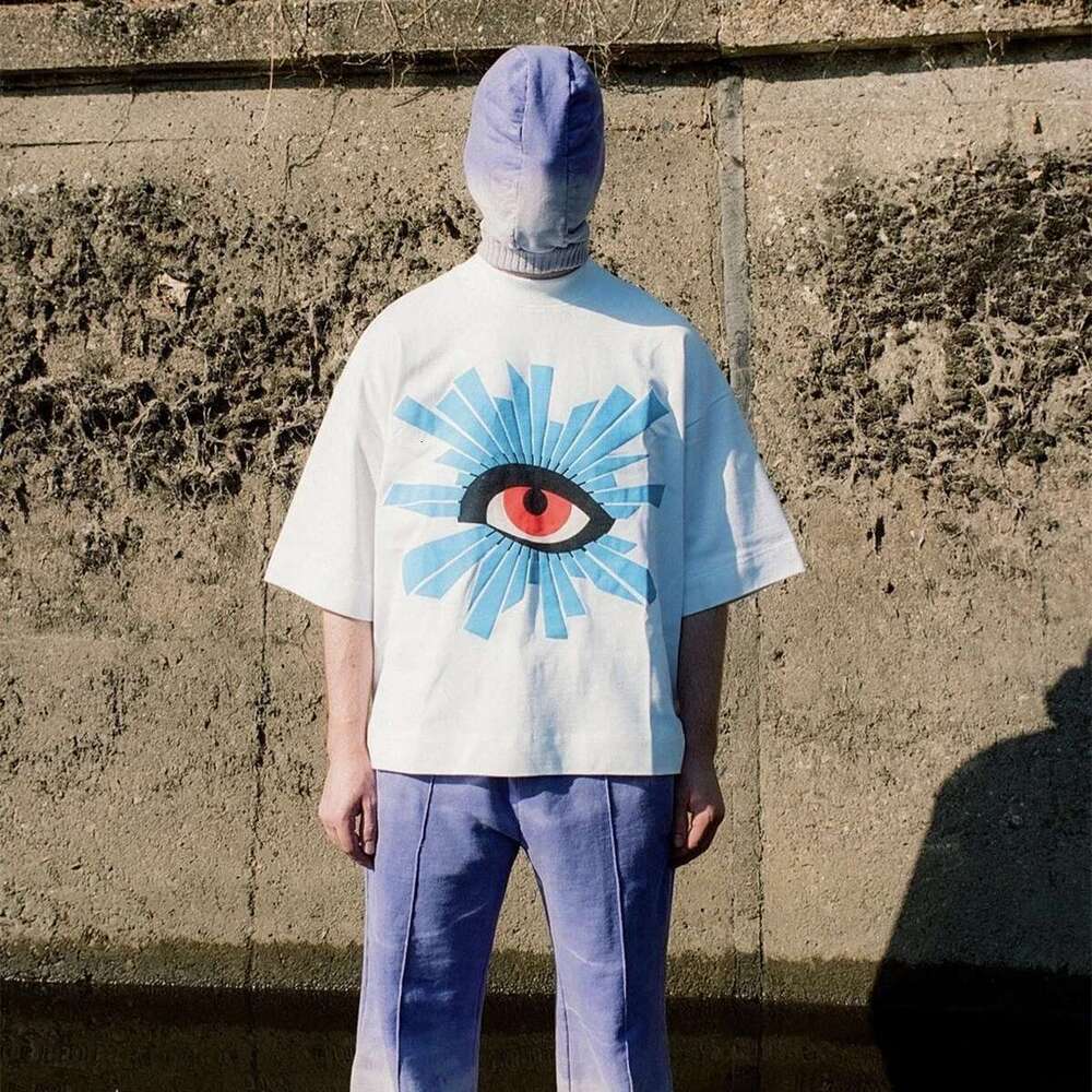 Yao888 HOUSE OF ERRORS Fashion Tide Brand Foam Print Tee 100% Cotton Oversize Casual Loose Vintage Streetwear Men T Shirt