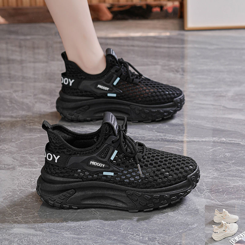 Summer Women S New Breathable Hollow Mesh Children Casual Shoes S Korean Versatile Thick Soled Sports Shoes Casual Dad Shoes Ddmysaturn