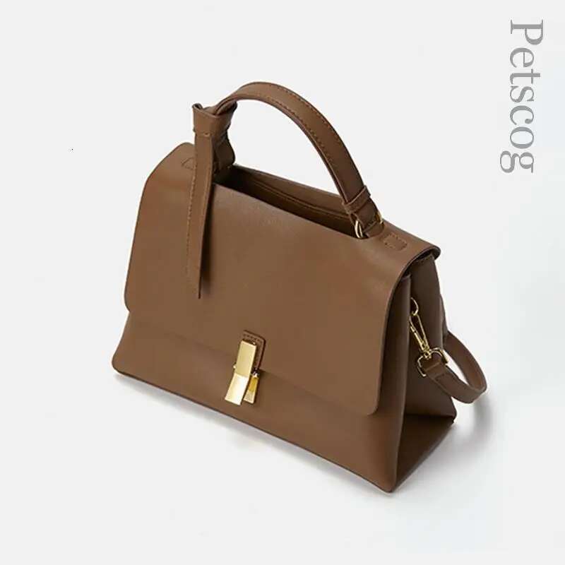 Designer Shoulder Bags Women 2023 Genuine Leather Flap Square Top-Handle Tote Bag Fashion Trend Female Handbags