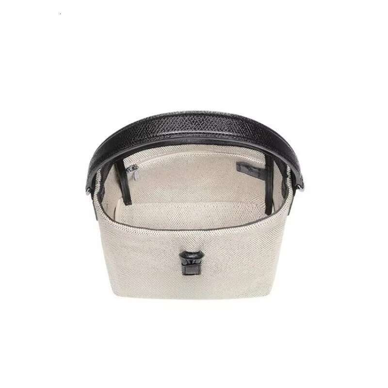 New Dragon Horse Canvas Bucket Bamboo Node Lightweight Shoulder Crossbody Handbag Underarm Small Niche Bag