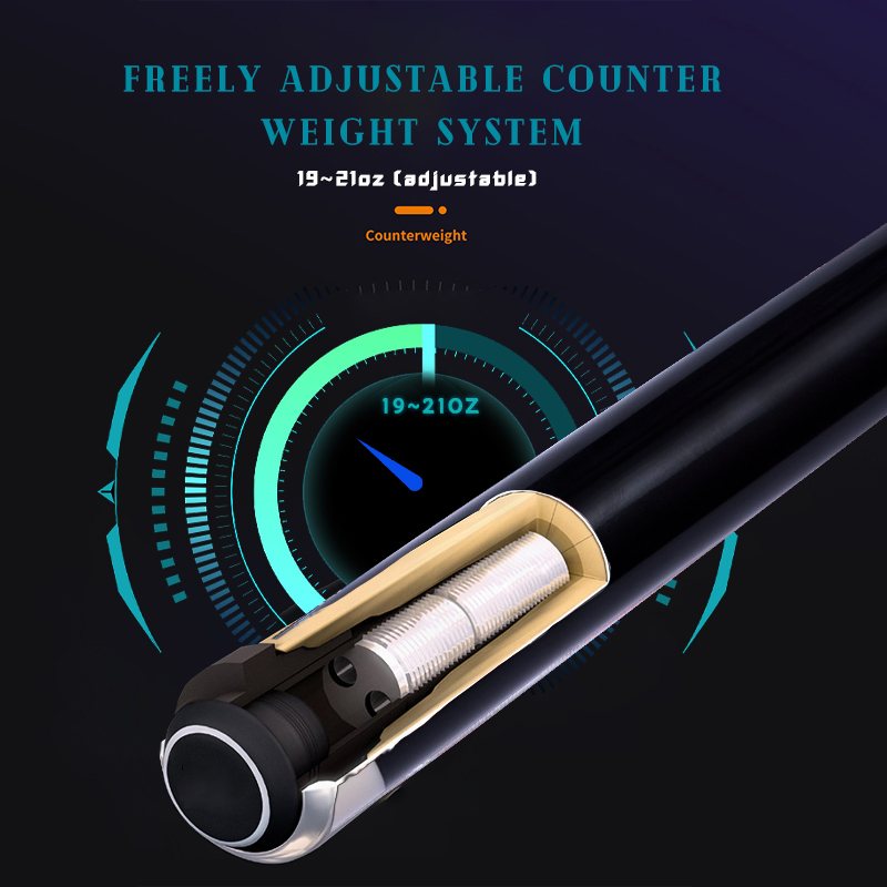 Billard Carbon Fiber Pool Queue Stick 12,9mm Spitze Uniloc Joint Pin 147/58in tacos de billar profesional