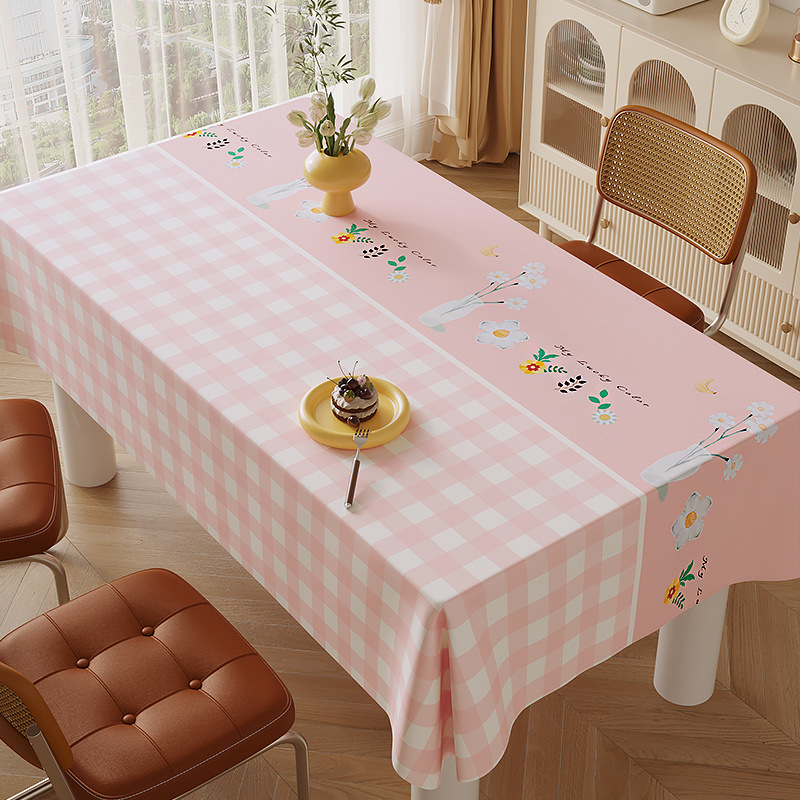 D306 light luxury tablecloth wash-free PVC pastoral American tablecloth 2024 coffee table mat supply chain factory wholesale