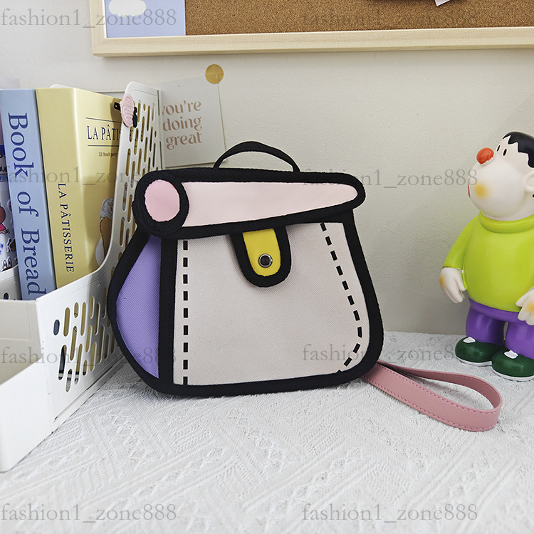 Super Cute Designer Bag Fashion 2D Cartoon Tote Bag High Quality Canvas Handbag Luxury Mini Shoulder Bags Outdoor Beach Party Holiday Gift Summer Godd