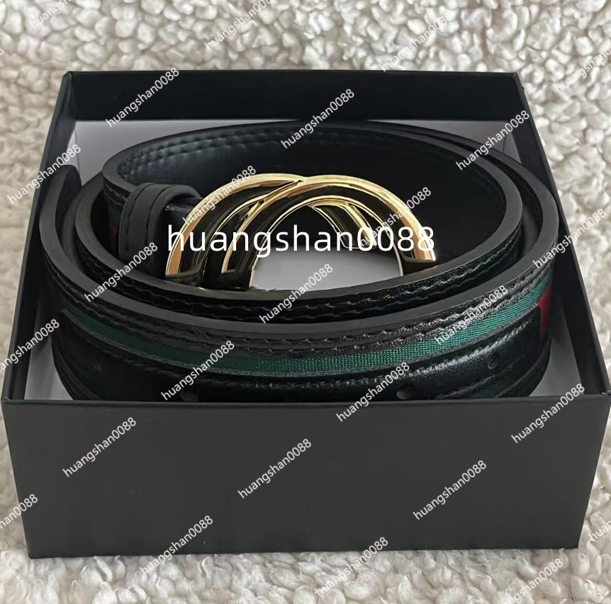 High Quality Fashion Designer Belt Gold Silver Black Buckle Luxury For Women Men Classic Belt Width Striped Double Sided Belts With Gift Box 100-125cm