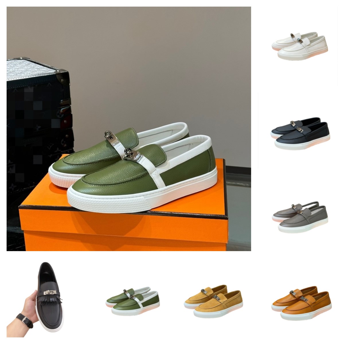 69MODEL Men's Genuine Leather Luxury Casual Shoes Fashion Designers Flats Black Sneaker High Quality Shoes Men Embroidered Shoes Size 38-45