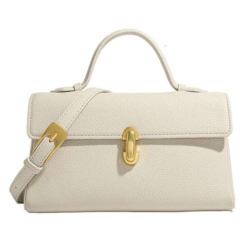 2024 New Simple Fashion Litchi Texture Soft Leather Handbag Women's Casual Versatile Single Room Crossbody Bag
