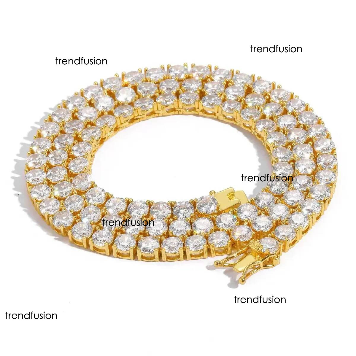 necklace moissanite chain Custom Sier Real White 5mm Moissanite Dia Tennis Gold Chain Necklace