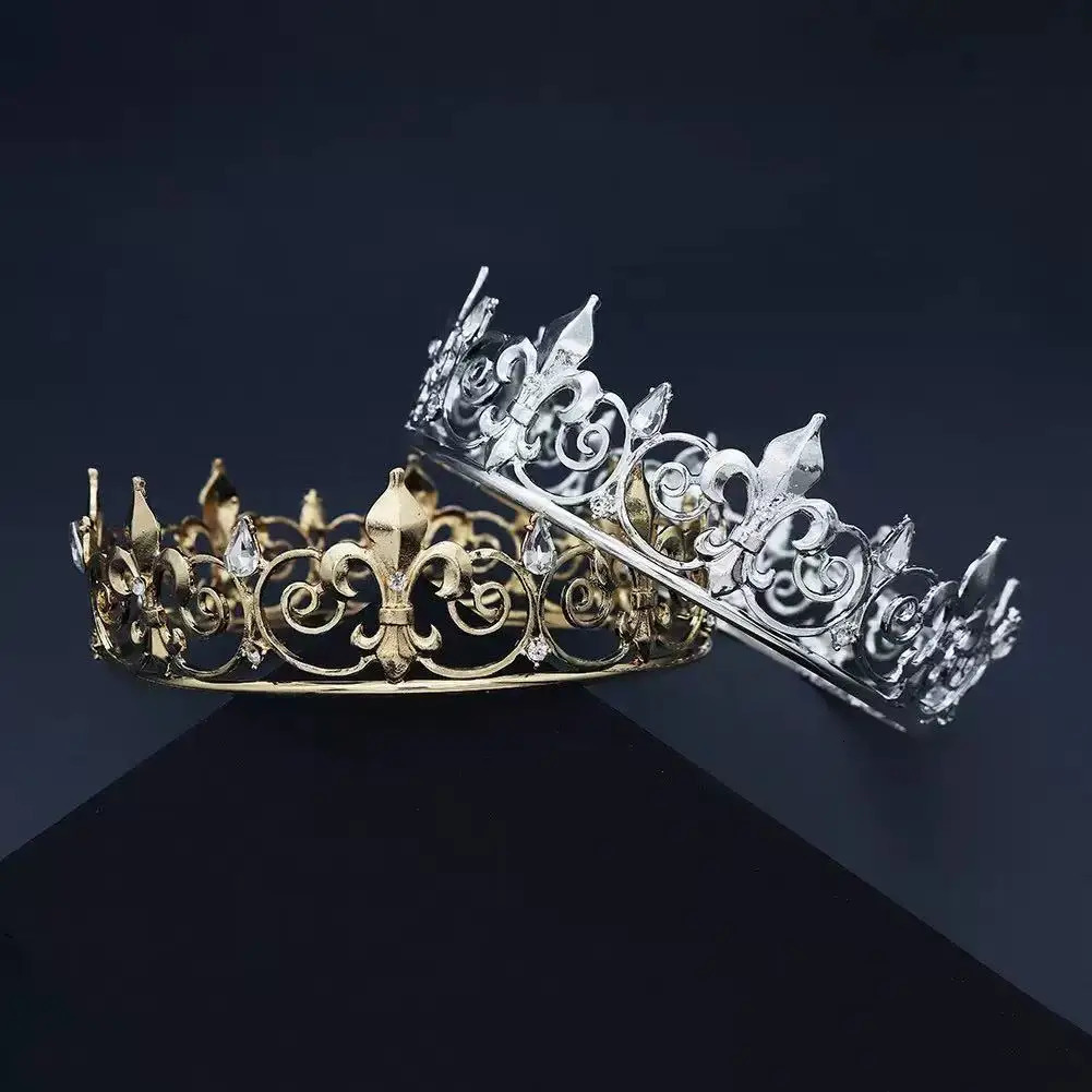 1 piece of retro Baroque rhinestone crown crystal crown alloy feather free childrens style ladies brides wedding ball p 250509