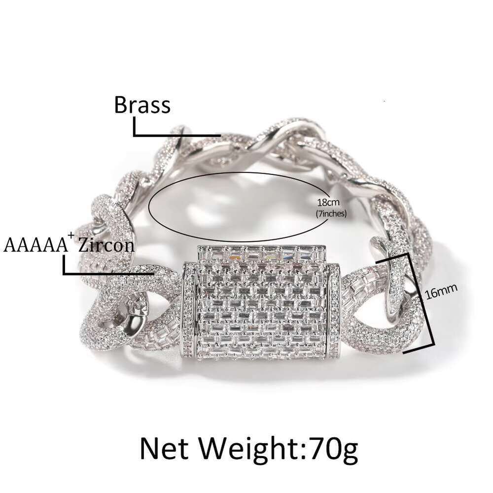 DHCollections Iced Cuban Link Chain Necklace and Bracelet Set for Men Women Rhinestone Bling Jewellery in Gold Silver