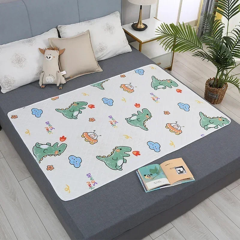 Waterproof Washable Mattress Urine Mat for Baby Toddlers Cute Cartoon Bed Protector Diaper Bedding Urine Pads Cloth Breathable 250515