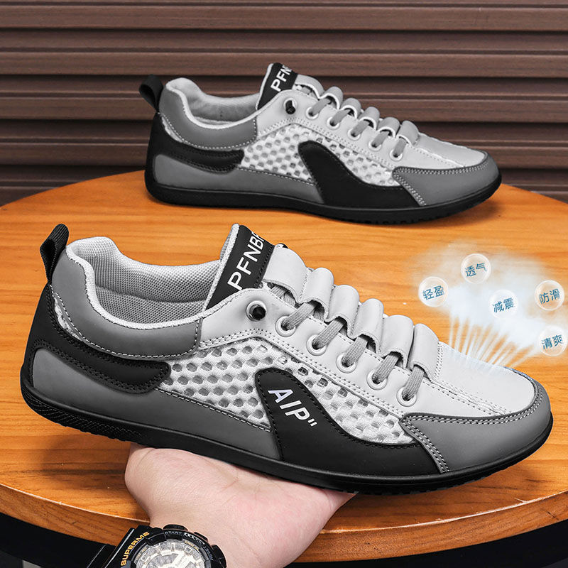 Mesh breathable summer lazy single step board men's sports and leisure shoes, new semi slippers