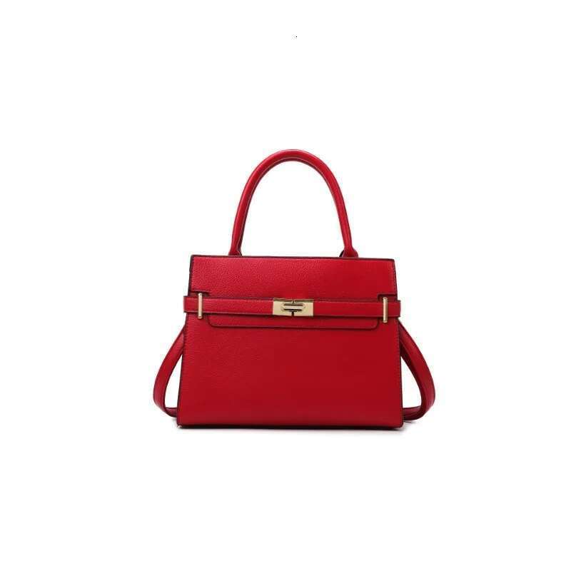 Women's soft leather handbag simple small square casual women's bucket fashionable single shoulder crossbody bag
