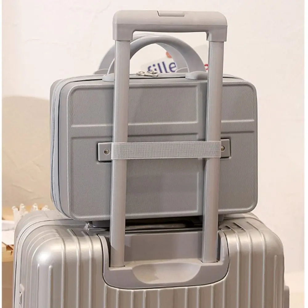Durable 14 inch Mini Travel Suitcase ABS Large Capacity Cosmetic Box Bow Zipper Boarding Case 250514
