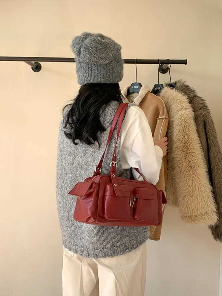 Soft PU Leather Shoder Bags Wen Fi Tree Pocket Large Capacity Underarm Bag 2025 New Korean High-quality Trend Handbags Z250516