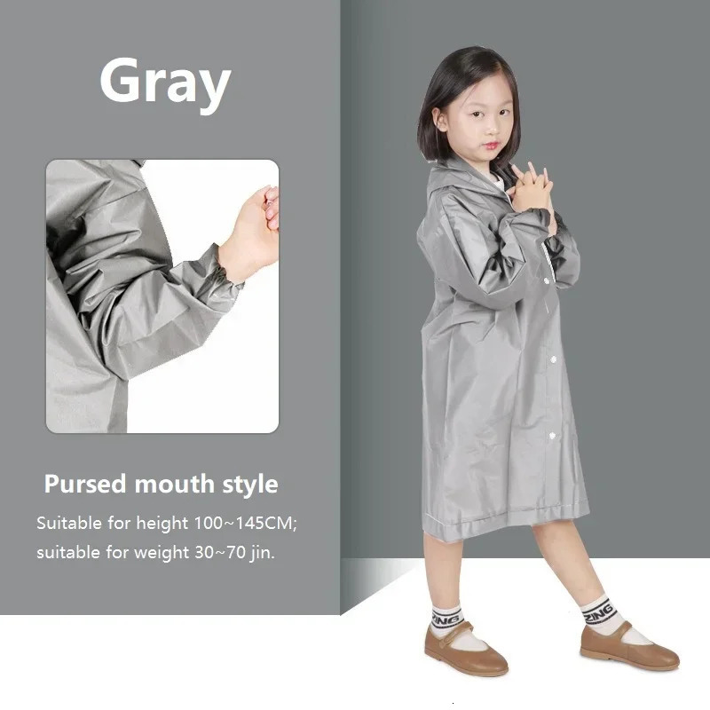 Raincoat Waterproof Kids Children Raincoat Waterproof Poncho Infant Rain Coat for Kid Girls Yellow Raincoat XYJ02 250515