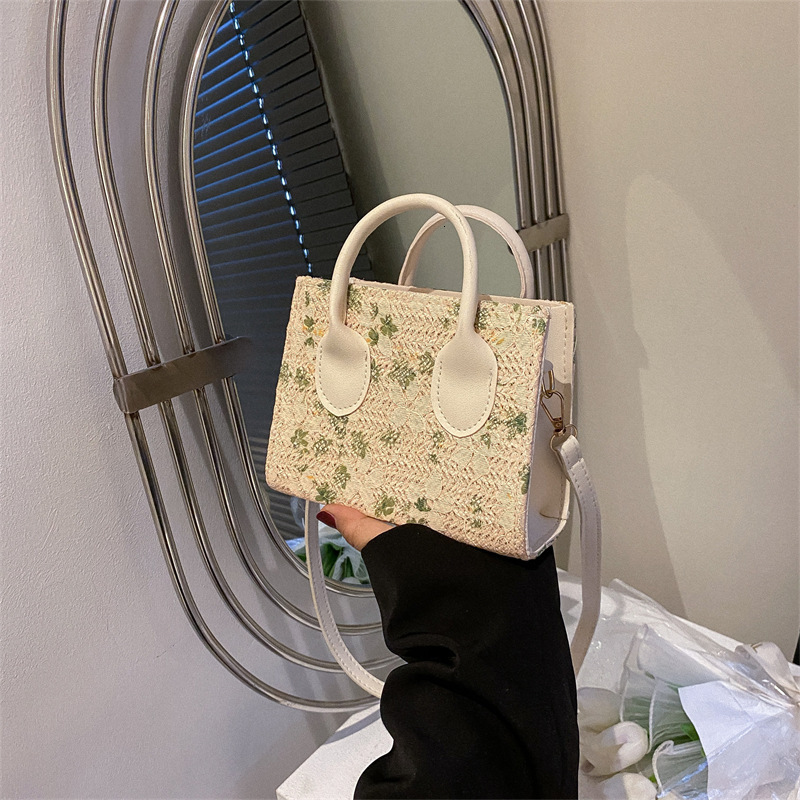High quality brand fashionable westernized handheld small square fresh and sweet cross shaped mobile phone summer new item women's shoulder bag f