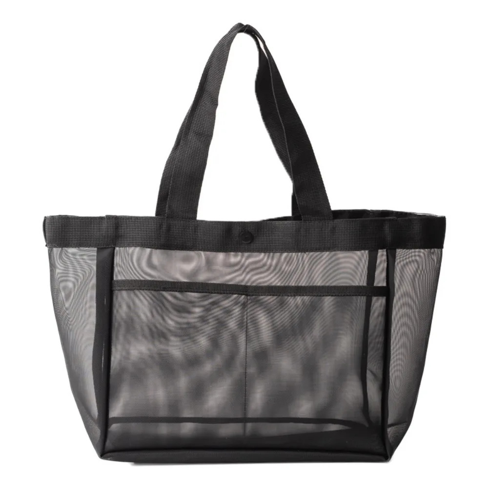 Hollow Large Capacity Makeup Storage Bag Women Multifunctional Mesh Shoulder Bag Travel Transparent Bag Beach Bags 250515