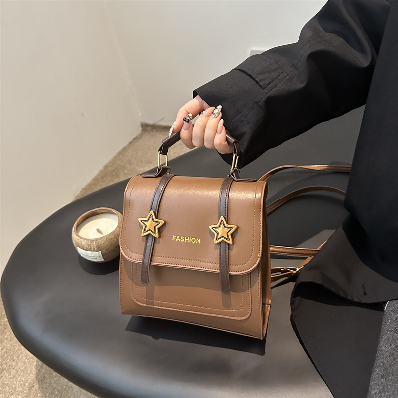 Free Delivery Designer Bag Korean Version Small 2025 Commuter Feminine Style New Student Backpack Texture Hand Trend Luxury Bag