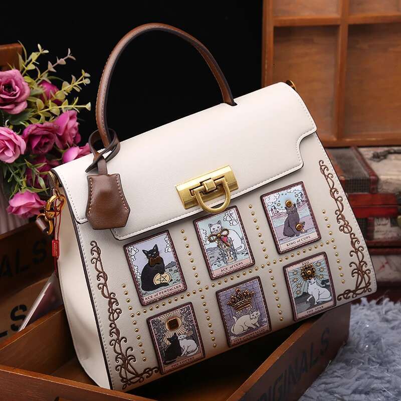 Light Brand Women's Handbag 2025 New Autumn And Winter Fashion Heavy Industry Painting Designer Shang Crossbody Bag Large