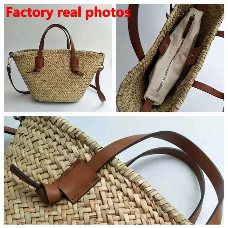 Casual Wicker Woven Basket Bags Rattan Women Handbags Handmade Summer Beach Straw Tote Designer Shoulder Crossbody Bag 2024