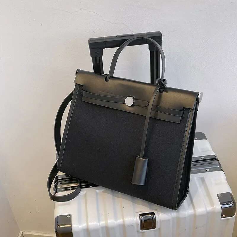 Women's Canvas Kelly Bag: Spacious Crossbody & Shoulder Tote, Color-Blocking Boho Chic Designer Purse for Day to Night