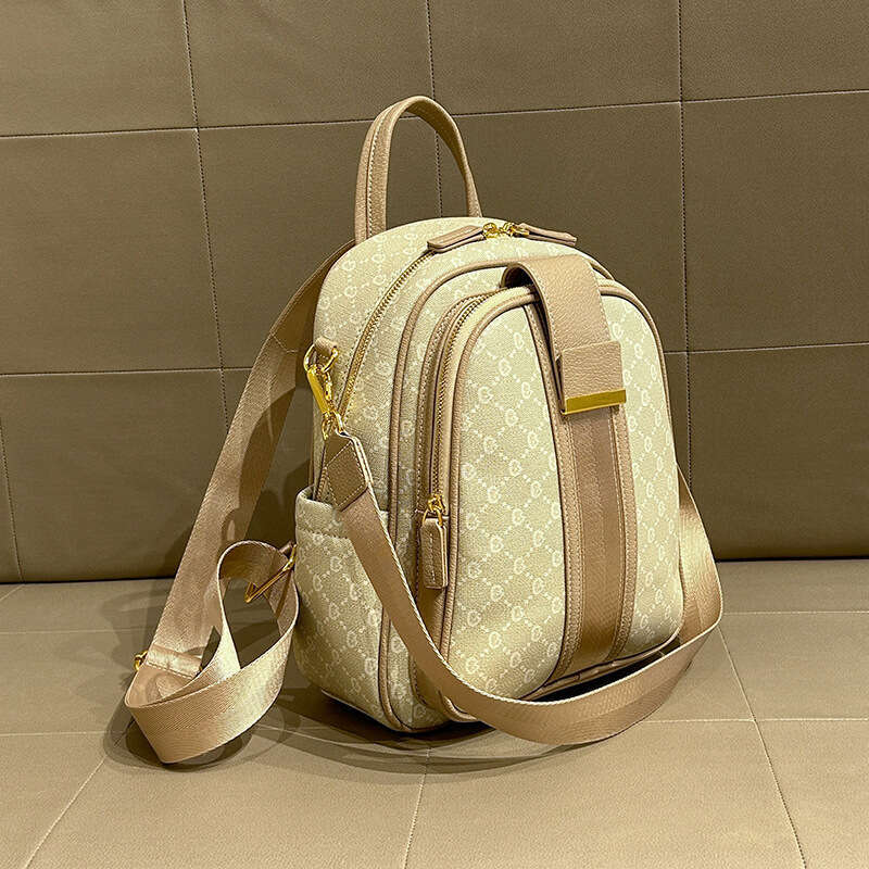 Designer Pack Shoulder For Women New Trendy Printed Wide Shoulder Strap Backpack Travel Bag High luxury handbag