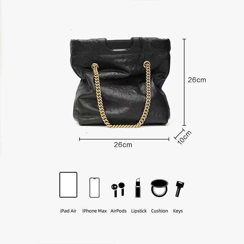 Lazy Style Casual Versatile Chain Shoulder Large Capacity Tote Bag
