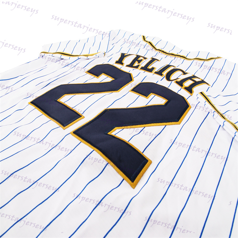 Personalized 11 Jackson Chourio Baseball Jerseys Christian Yelich William Contreras Rhys Hoskins Sal Frelick Baseball Jersey Any Name Number Men Women