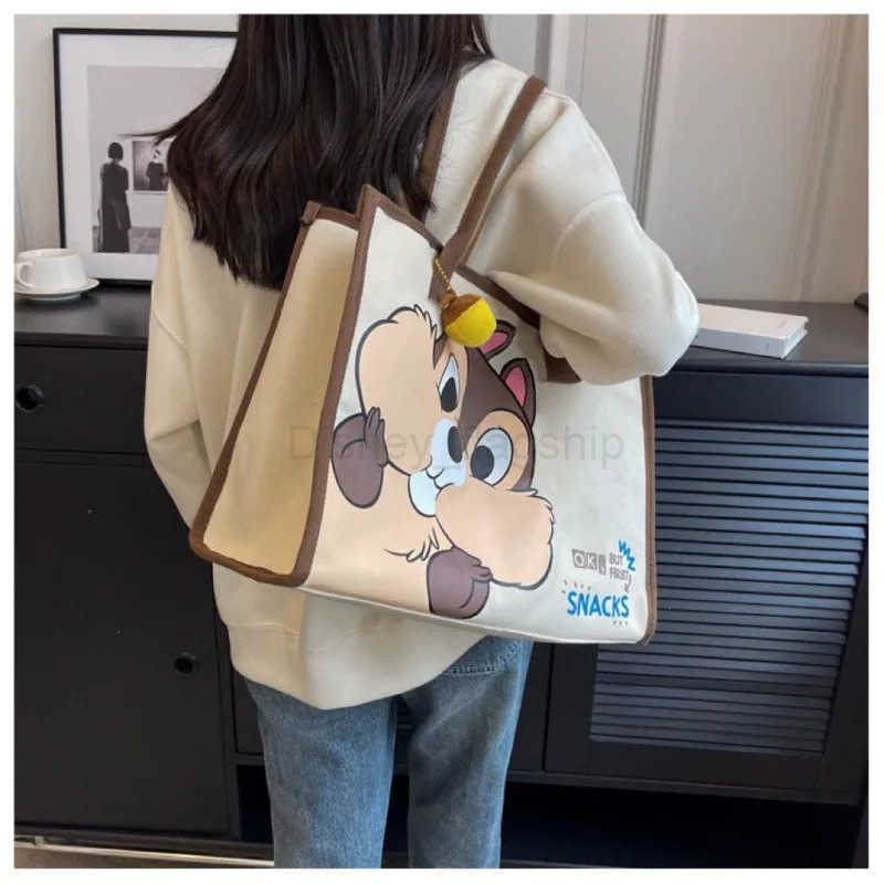 New Disney Cartoon Chichititi Fashionable Outing Hand Shopping Bag Large Capacity Mommy Pass Shoulder BagXJ250515