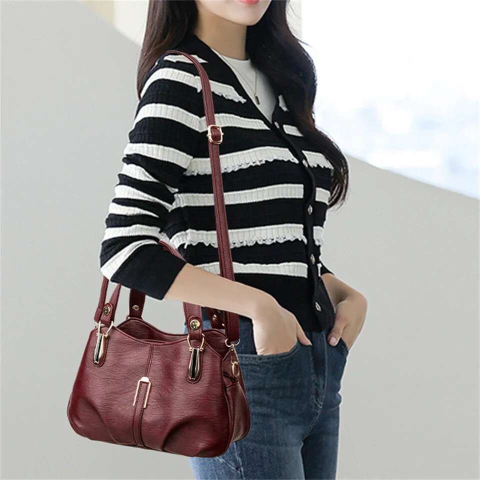 Genuine Brand Leather Women Handbag Designer Shoulder Crossbody Bags Ladies Purse Messenger Tote Female Commuting Bag