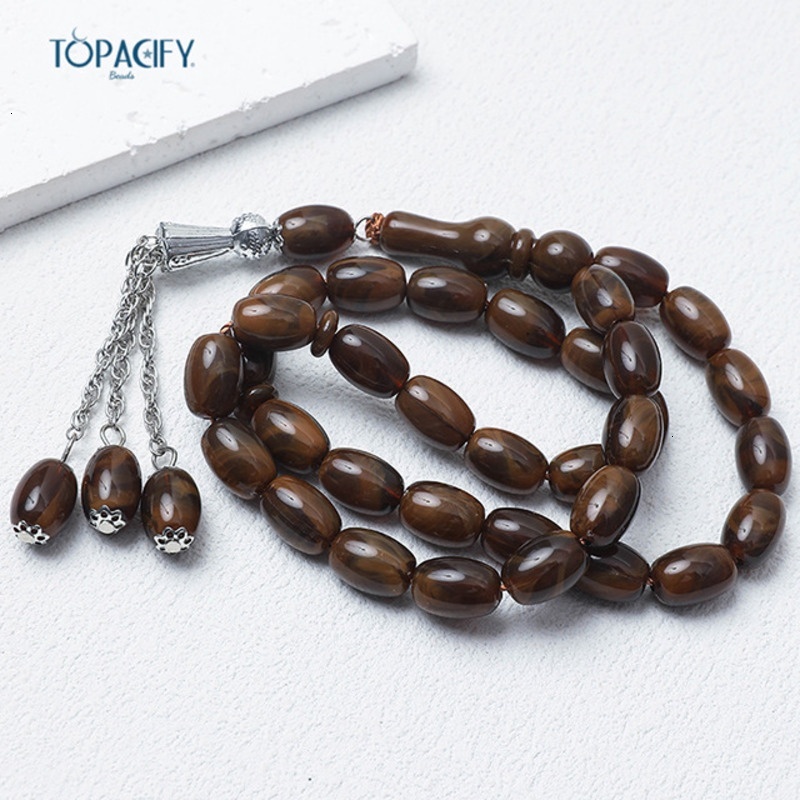 Islamic Saudi Arabia bracelet, 33 alloy pendants, prayer handheld counting beads, Muslim bracelet