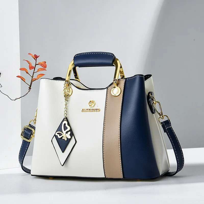 2024 Spliced Leather Large Capacity Woman Handbag Shoulder Fashion Casual Tote Bag Designer Crossbody Bags