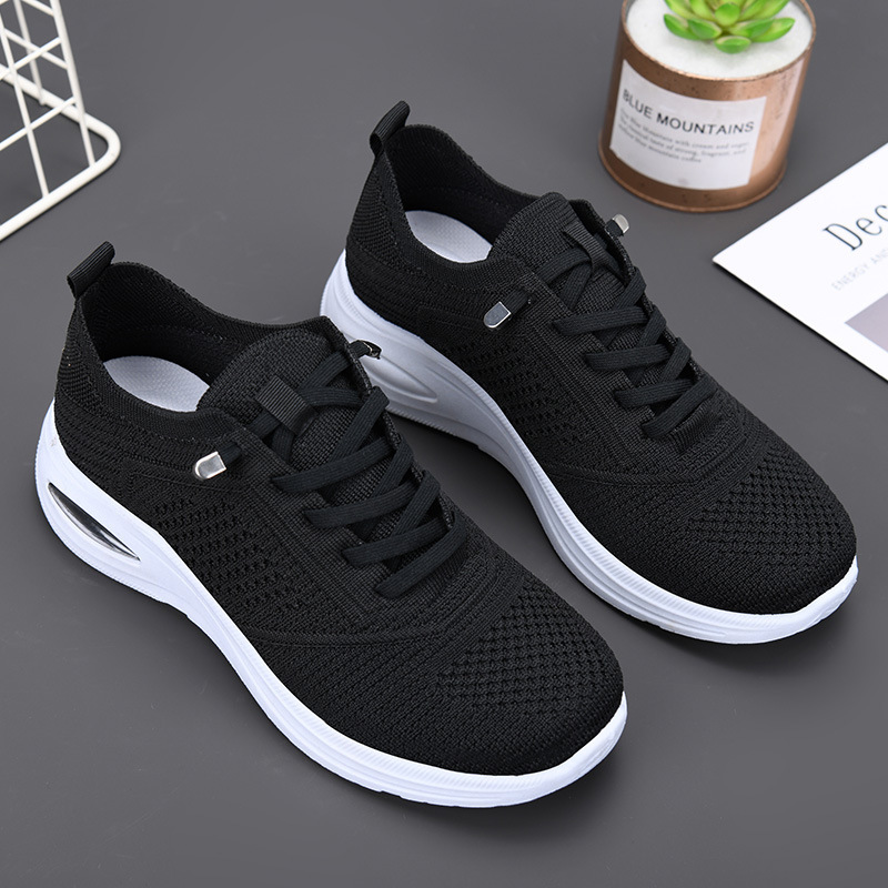 Women S New Casual Lace Up Casual Shoes Socks Mesh Shoes Soft Soled Sports Shoes For Women Ddmysaturn