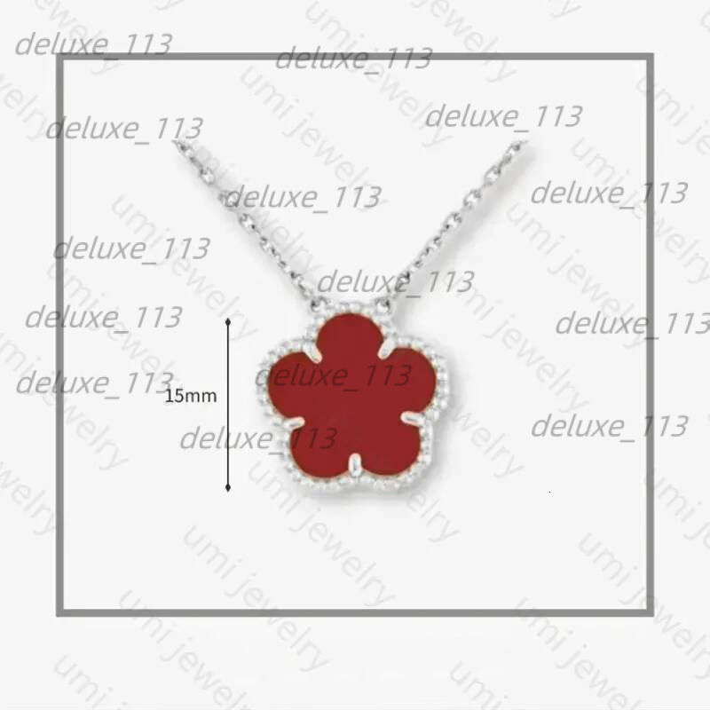 Charm For Women Clover Pink Designer Jewlery Sterling Sier Jewelry Flower Necklace Thanksgiving Day Party Gift