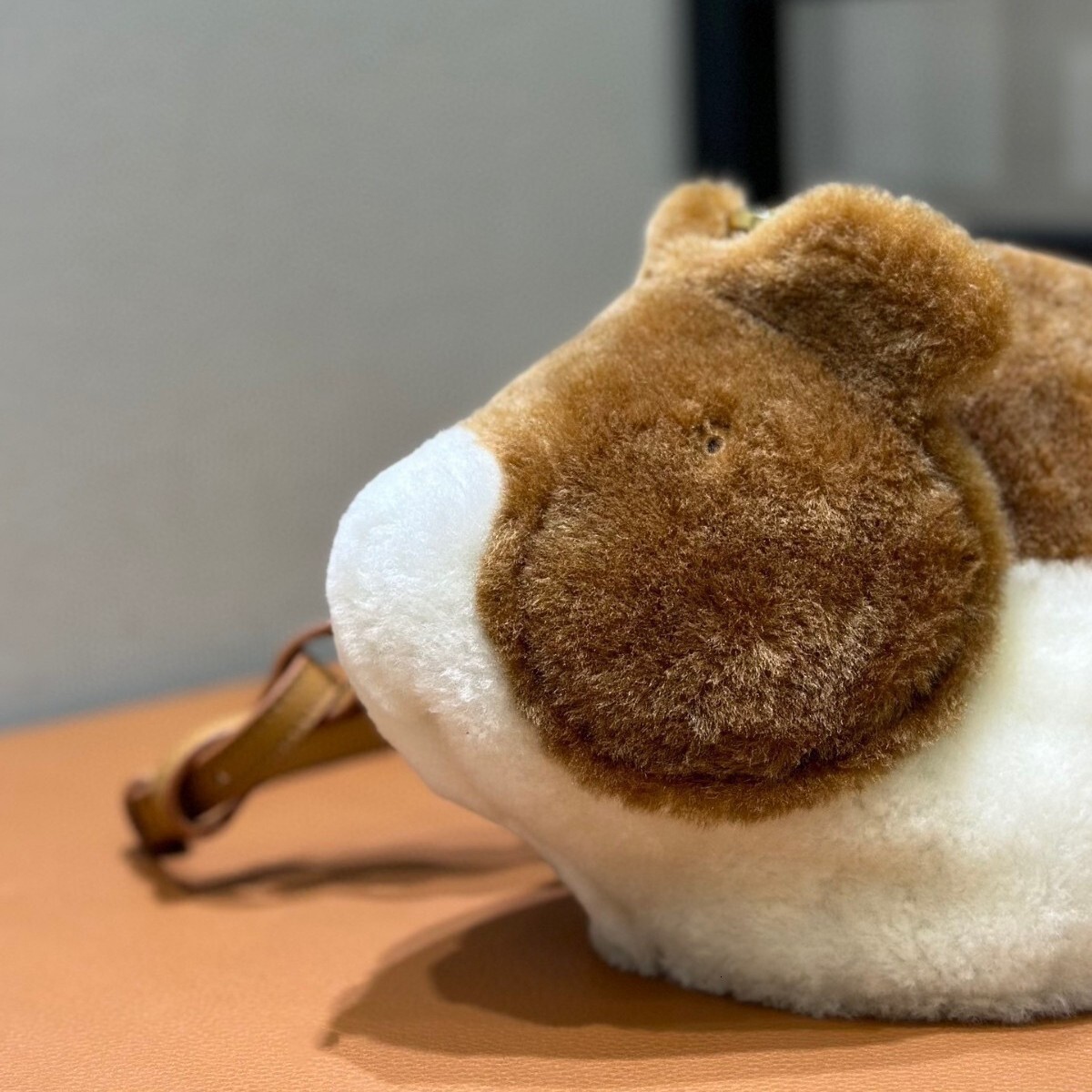 2025S designer cute hamster high-quality lamb fur animal style crossbody fashionable plush women bag