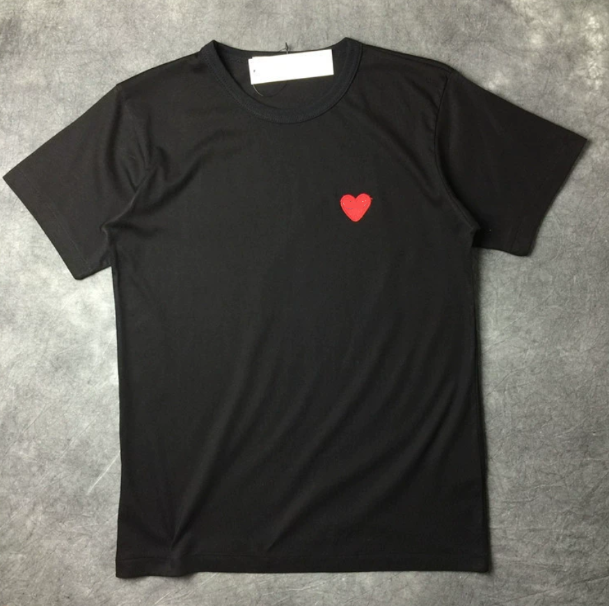 Men's T Shirts Designer T-shirts Summer Mens Casual Tees Man Women Loose Tees Embroidery Eye Letters Print Short Sleeves Red Heart Young Top Sell Clothes