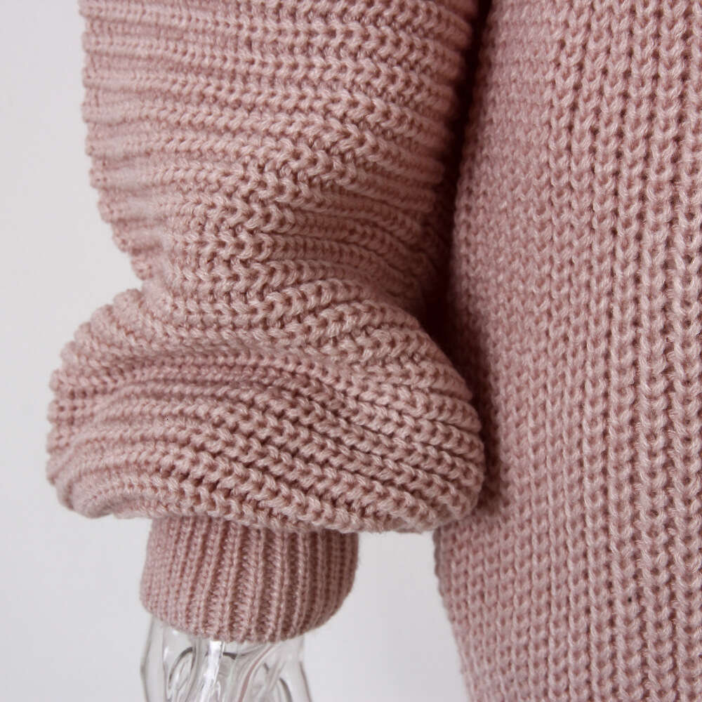 Designer Jacket Longer Autumn and Winter Long Sleeved Straight Neck Casual Loose Knit Woolen Dress for Women Designer Sweaters Fallautumn Longer