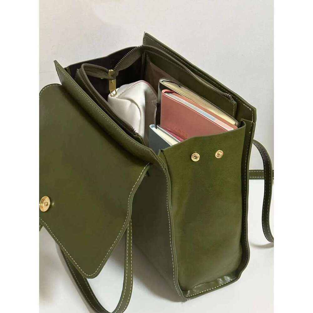 JIAERDI Green Vintage Handbags Women High Street Pu Leather Large Capacity Casual Shoulder Tote Bag Female Y2k Handbag Aesthetic