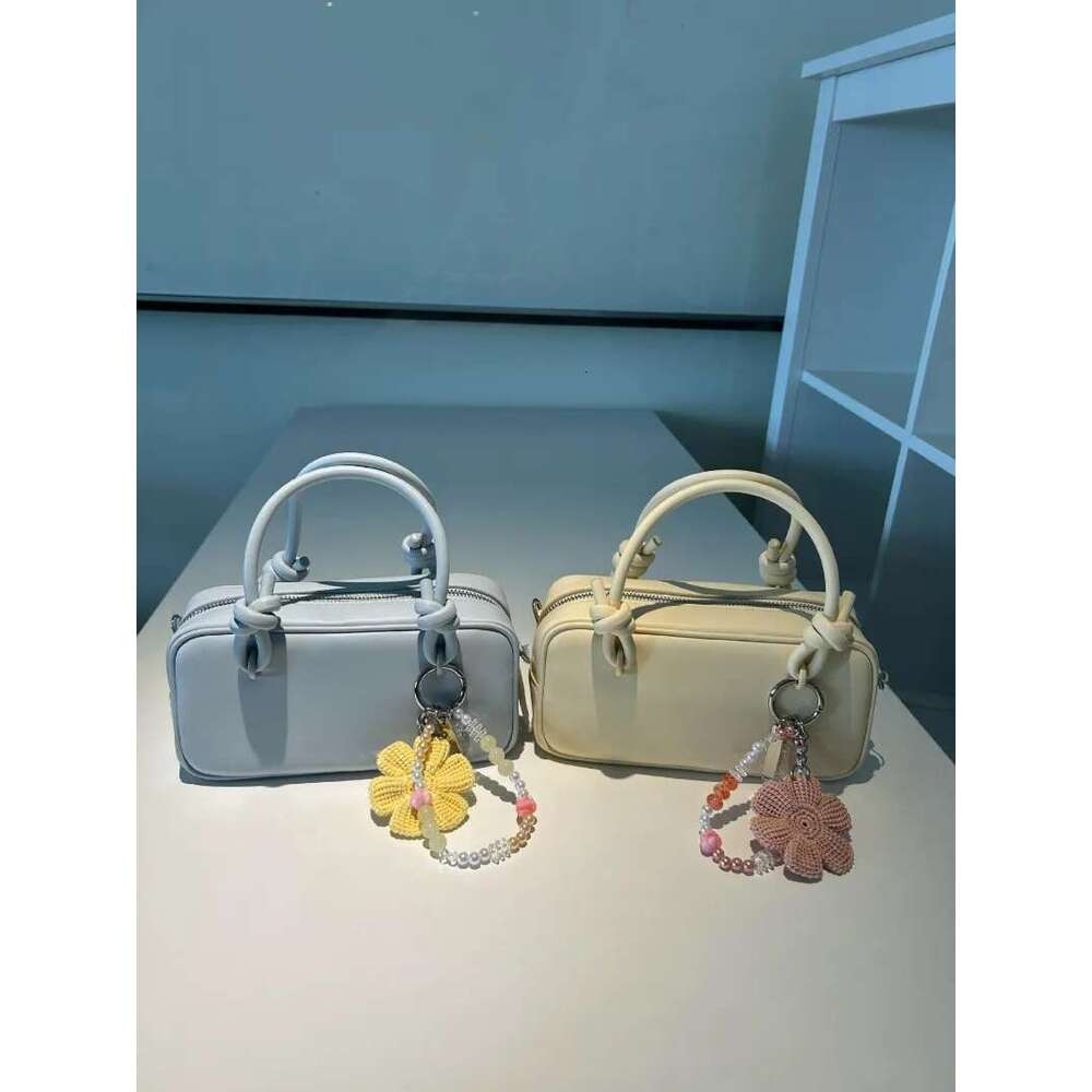 Small Niche Design Bowling Bag, Women's 2025 Fashion Handbag, Single Shoulder Crossbody Boston Bag
