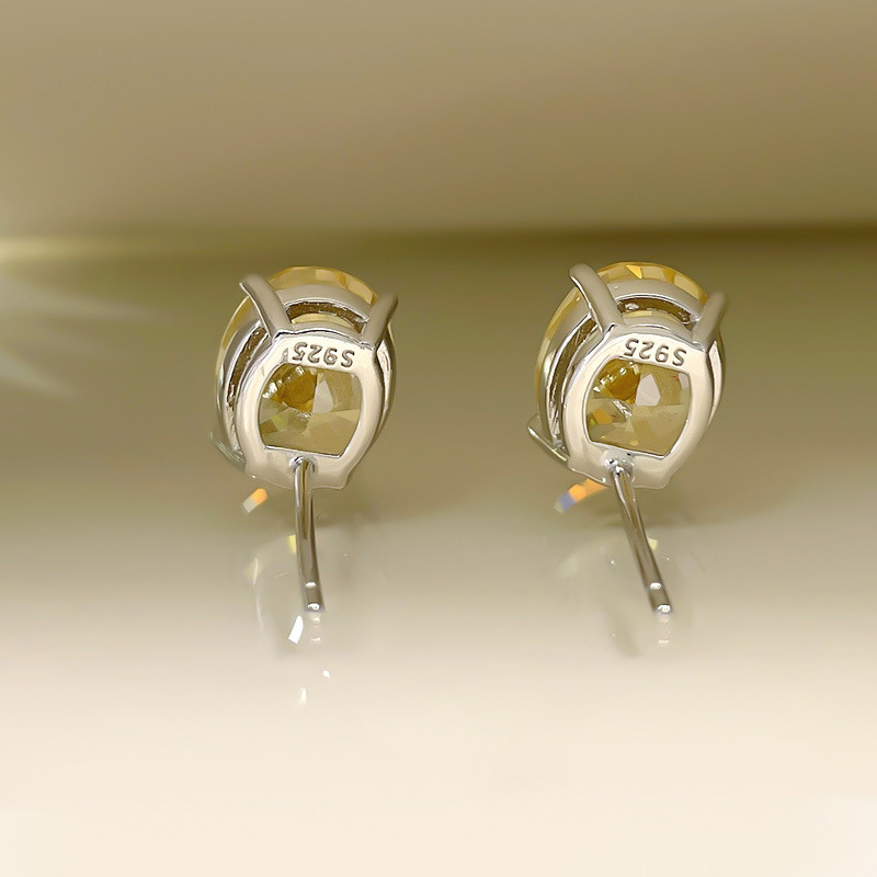 2025 Rulalei Brand Ins Top Sell Stunning Stud Earrings Luxury Jewelry Genuine 100% 925 Sterling Silver Lab Moissanite Diamond High Quality Women Weddi