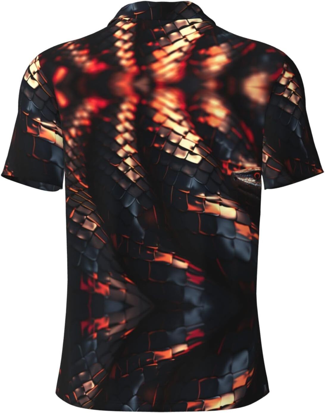 Mens Polo shirt 3D Snake Wallpaper1 Print Men's Short Sleeve Polo Golf Shirts Summer Casual Button Shirts for Casual Formal Wear Polos shirts