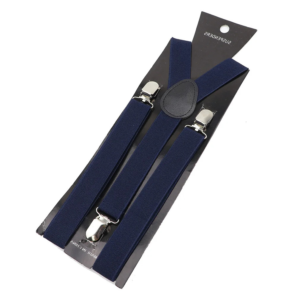 Solid Color Unisex Suspenders Clip-on Buckle Men Straps Adjustable Elastic Y-Back Braces For Wedding Suit Skirt Accessories Gift 250515