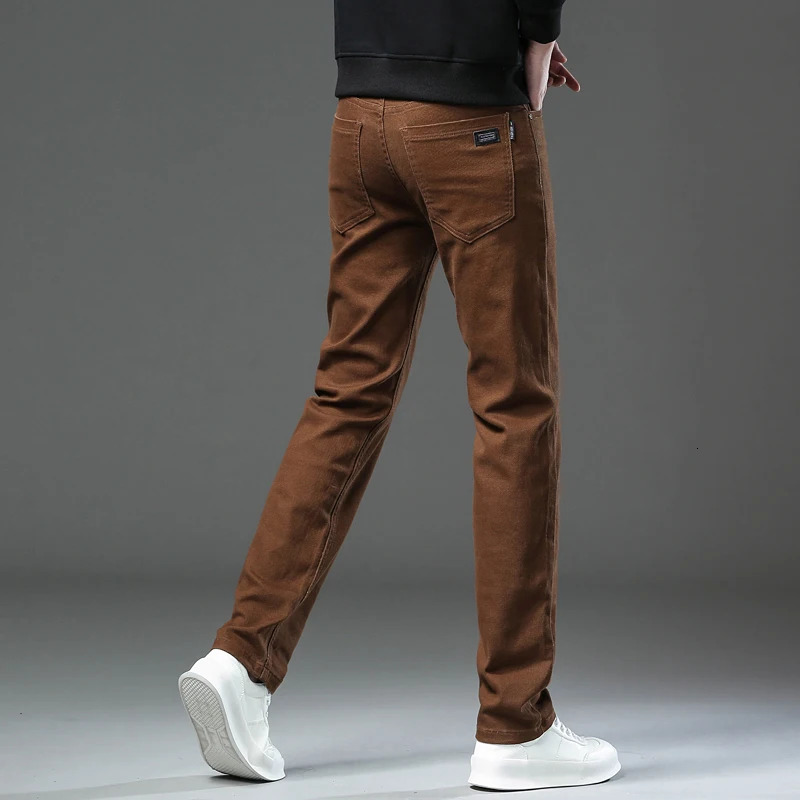 3 Colors Plus Size Mens Clothing Slim Jeans Fashion Loose Straight Business Casual Stretch Denim Pants Male Trousers 2844 250515