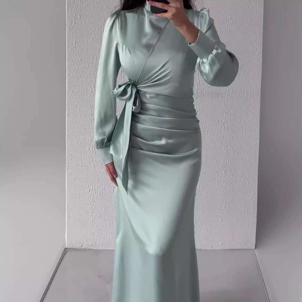 2024 Spring/Summer New with Tie, Slim Fit, High Waist Dresses, Elegant Dress Dresses for Women