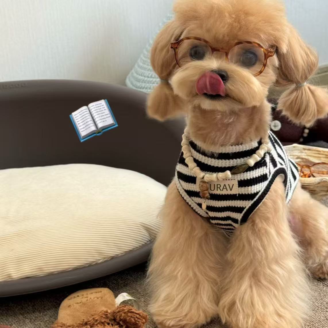 T00209 Pet Clothing Dog Striped Vest Cat Sleeveless Cute Top Teddy Bichon Yorkshire Terrier Anti-shedding Clothes