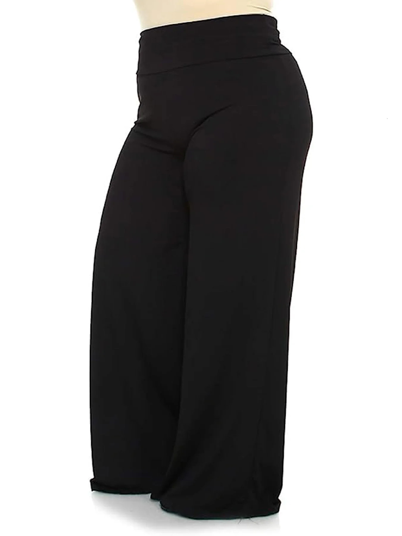 plus-size womens wear elegant loose style elastic fabric casual pants 250515