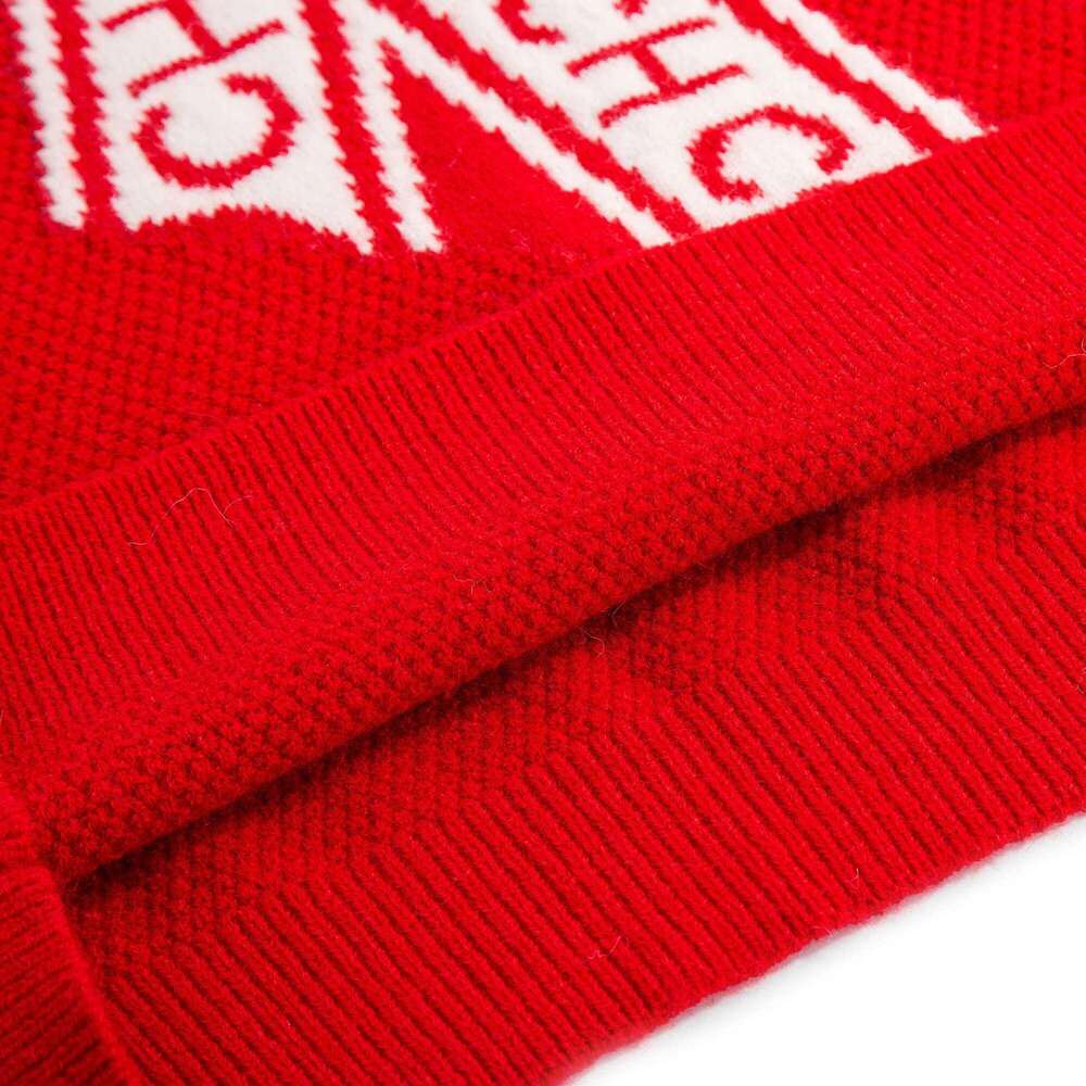 CHCH Women's Knitted 2024 New Red Christmas Casual Top Winter Warm Bottom Shirt