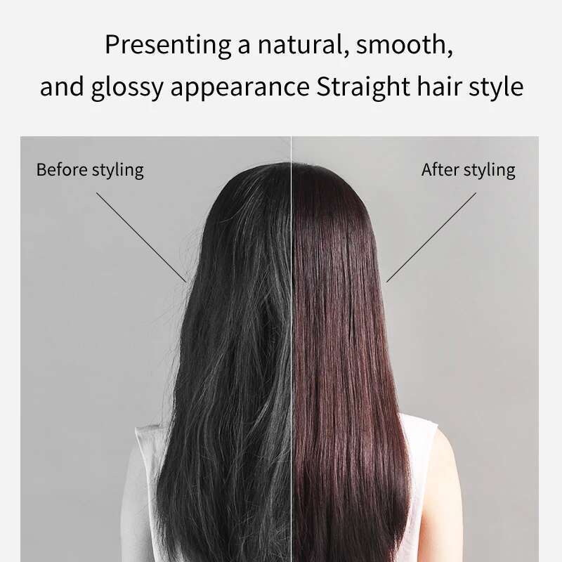 2 IN 1 Professional Straightener & Dryer Heat-Up Hair Flat Negative Ion Iron Long-Lasting Styling Tool